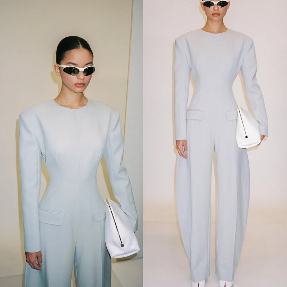 Helsa The Architect Jumpsuit in grey Size Medium - Picture 2 of 9